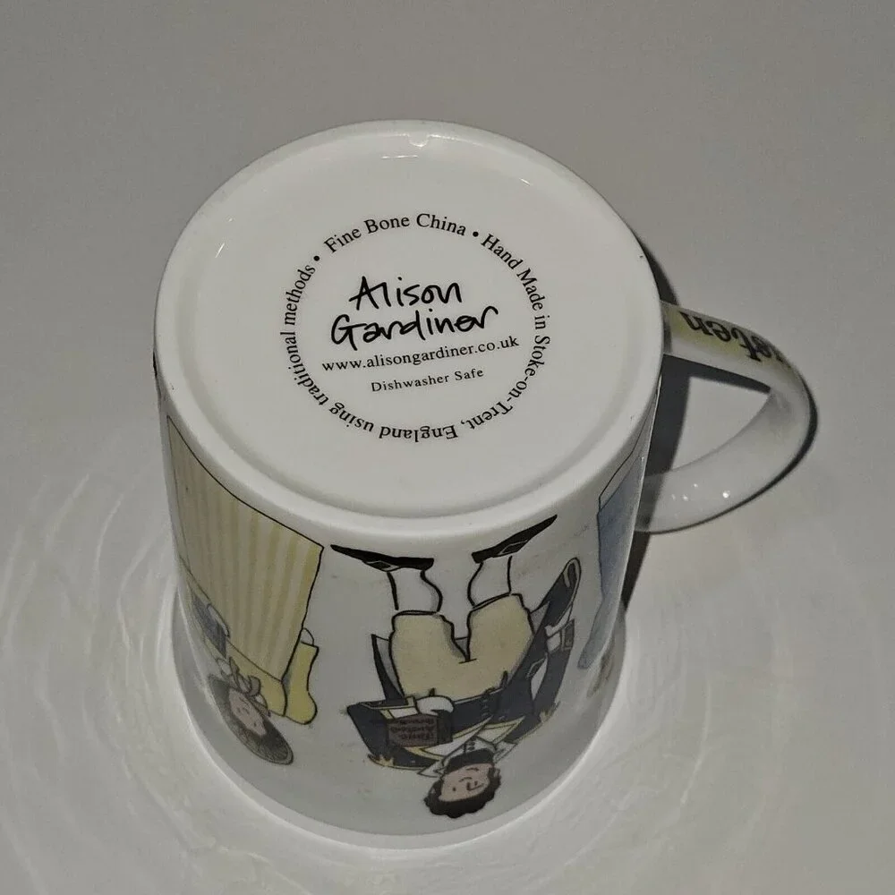 Jane Austen Book Characters Mug Coffee Cup Alison Gardiner Fine Bone China Darcy